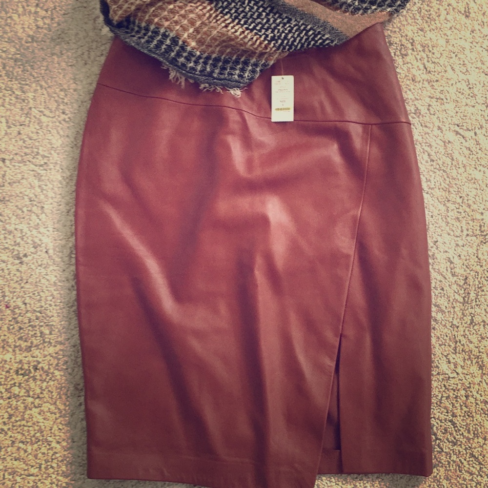 Genuine Leather WHBM skirt never worn